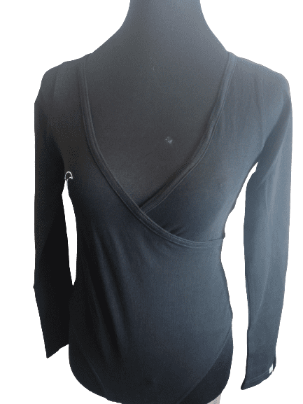 Jejoo-Body cache coeur Manche longue Noir-Taille S 